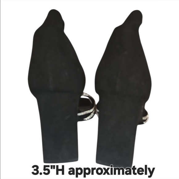 XOXO Elegant Flavian Black Heels with Rhinestones-Size 8 NWOT - Picture 6 of 6